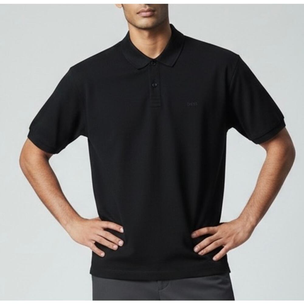 BOSS Hugo Boss Men's Black Regular Fit Cotton Polo Shirt Size M